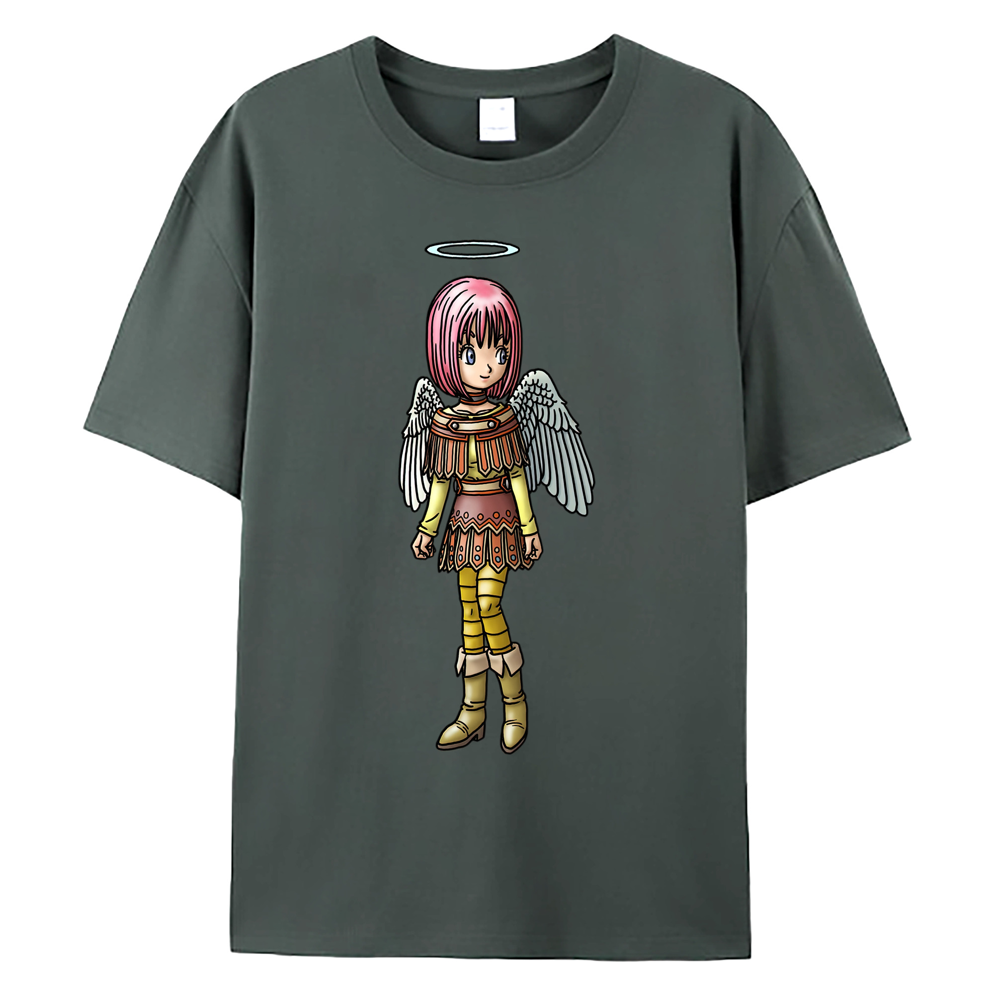 （画像用） ドラゴンクエスト Doragon Kuesuto Dragon Quest 綿100％ メンズ半袖Tシャツ｜肌触りやわらか＆通気性